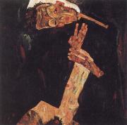 Egon Schiele The Poet oil
